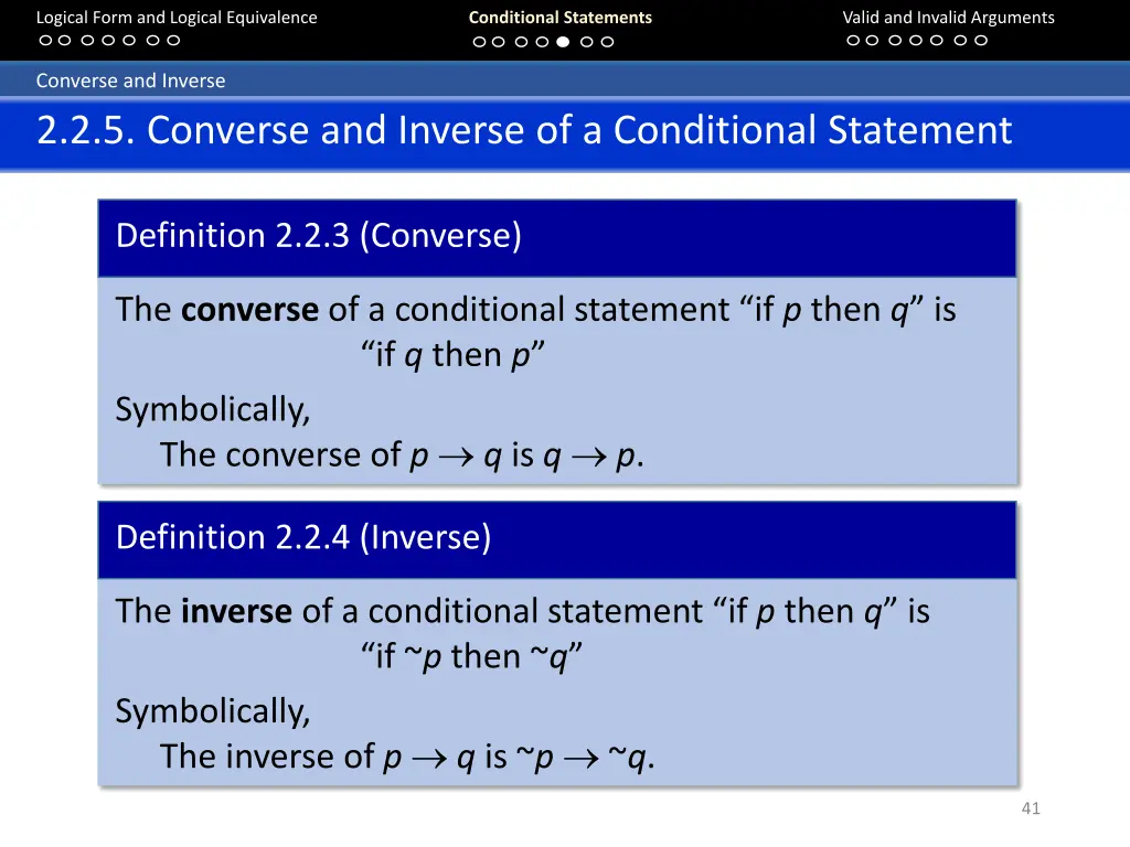 logical form and logical equivalence 40