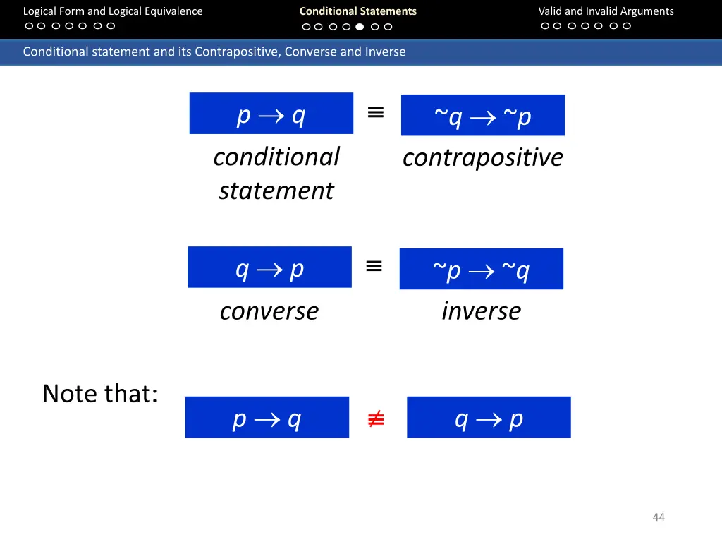 logical form and logical equivalence 43