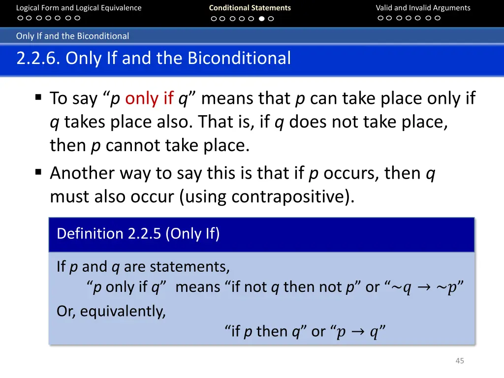 logical form and logical equivalence 44