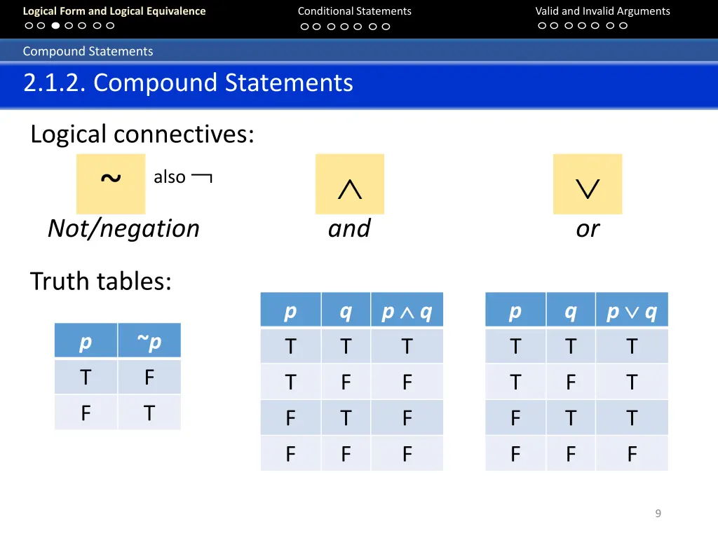 logical form and logical equivalence 8