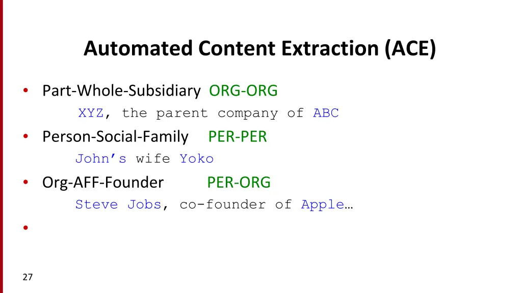 automated content extraction ace