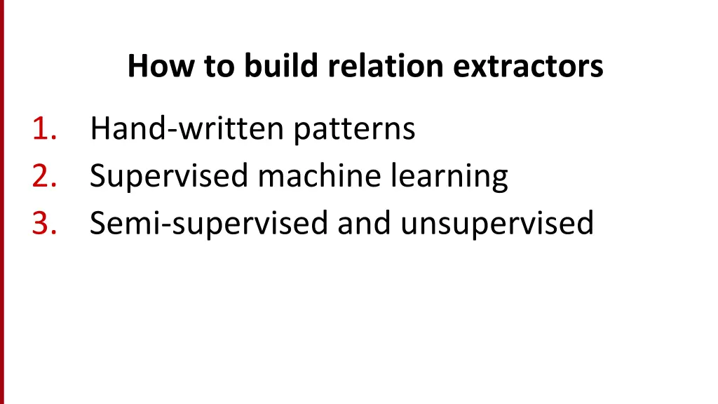 how to build relation extractors