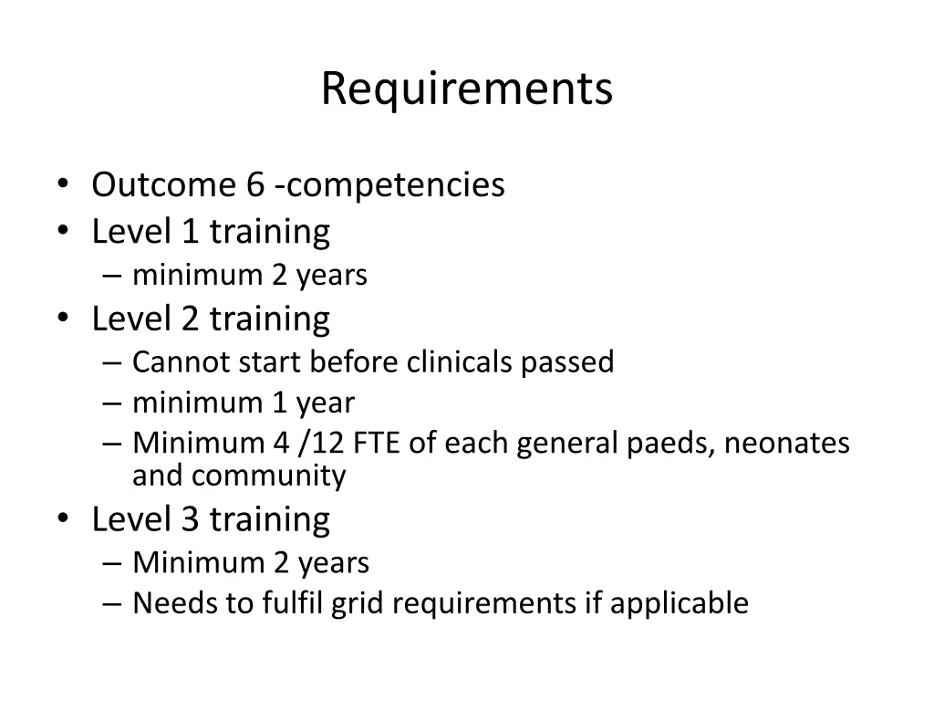 requirements
