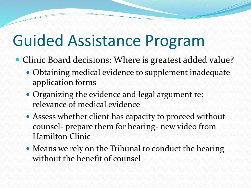guided assistance program