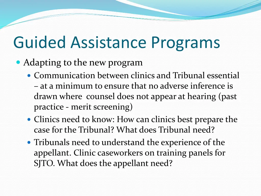 guided assistance programs