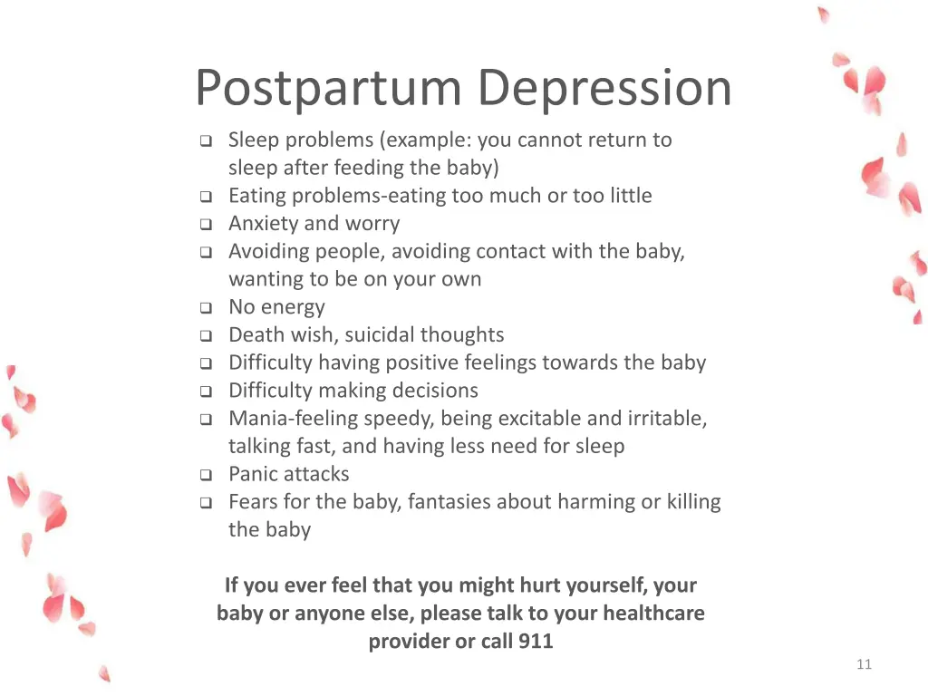 postpartum depression
