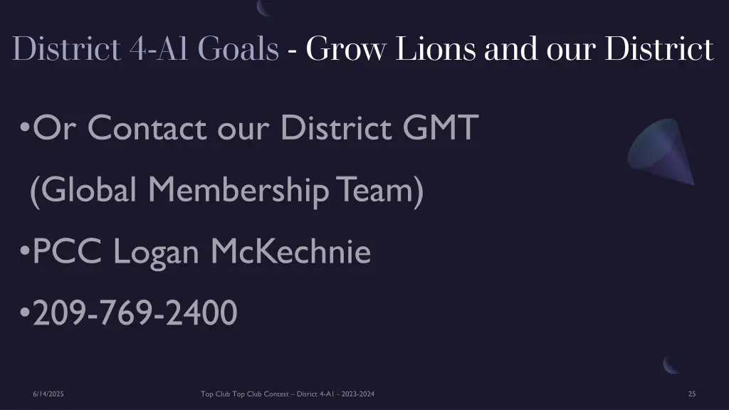 district 4 a1 goals grow lions and our district 2