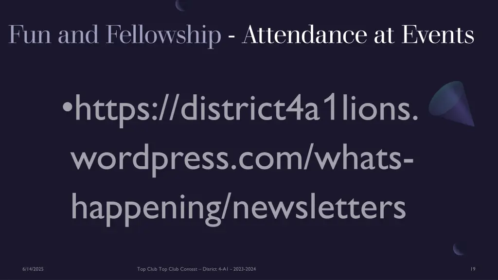 fun and fellowship attendance at events 2