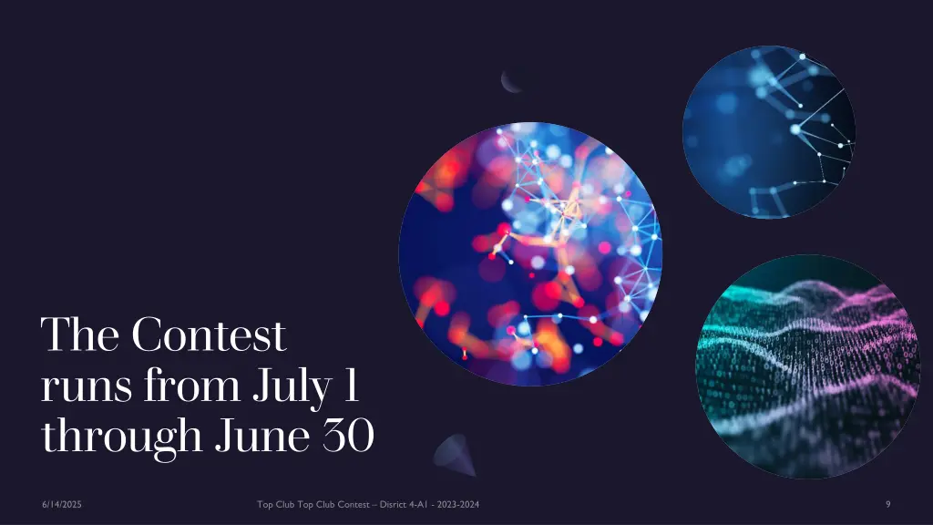 the contest runs from july 1 through june 30