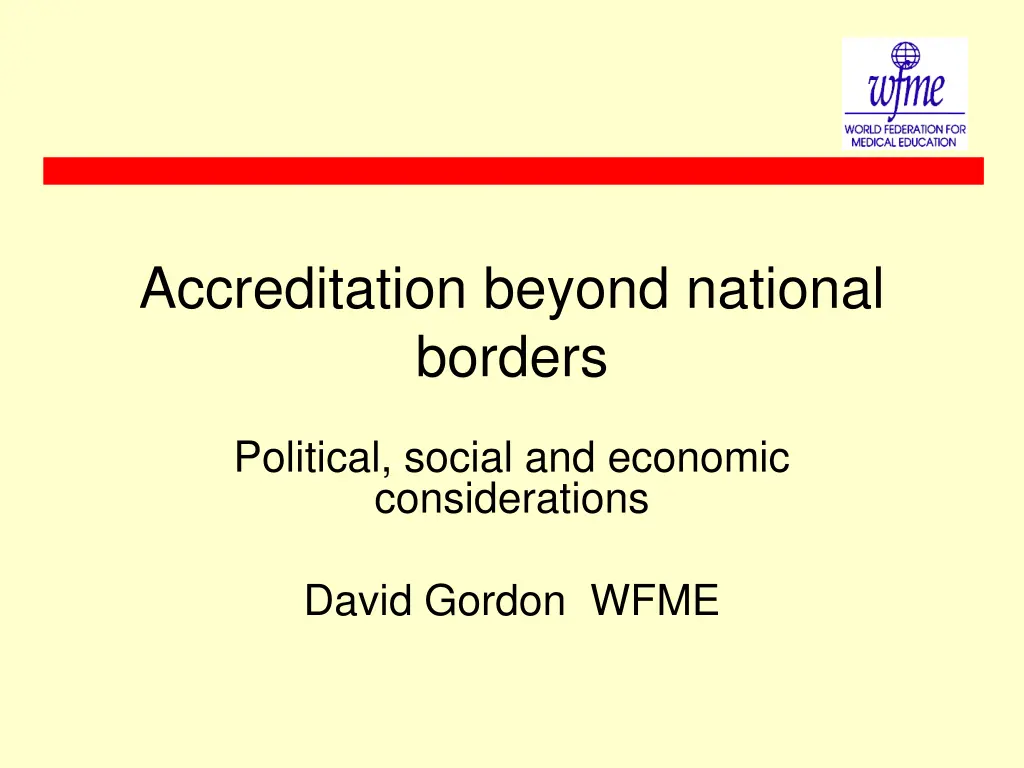 accreditation beyond national borders