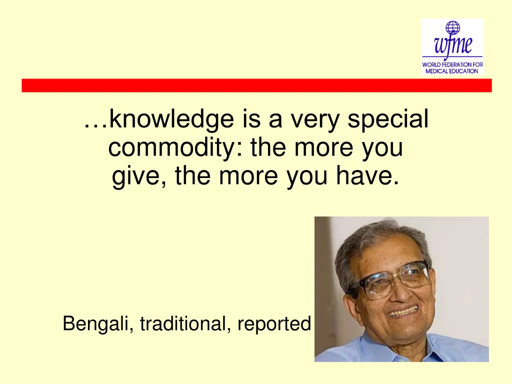 knowledge is a very special commodity the more