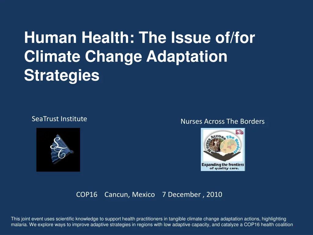 human health the issue of for climate change
