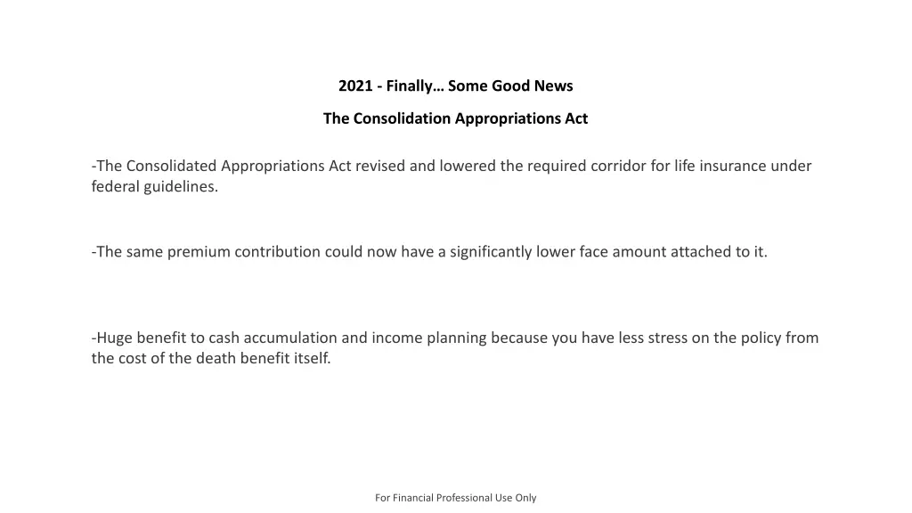 2021 finally some good news