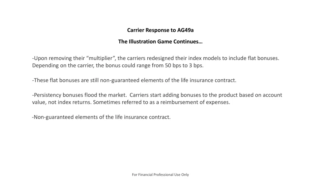 carrier response to ag49a