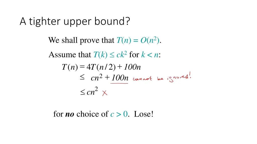 a tighter upper bound