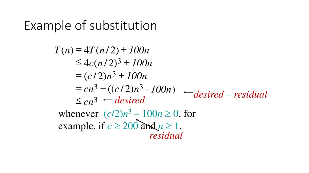 example of substitution