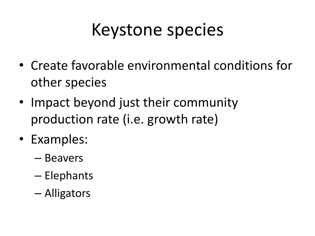 keystone species