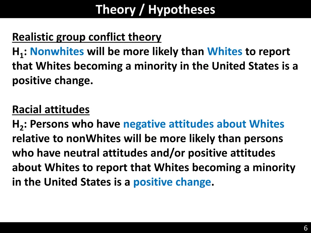 theory hypotheses