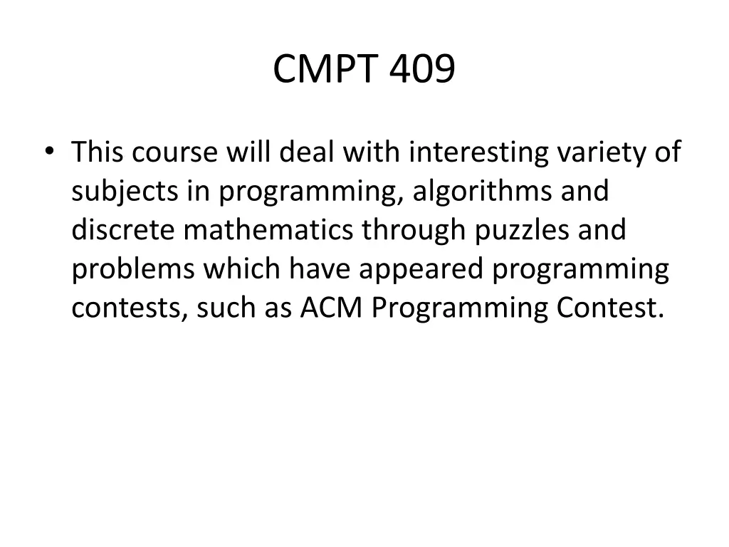 cmpt 409