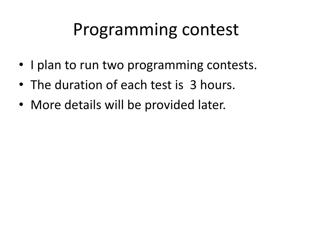 programming contest
