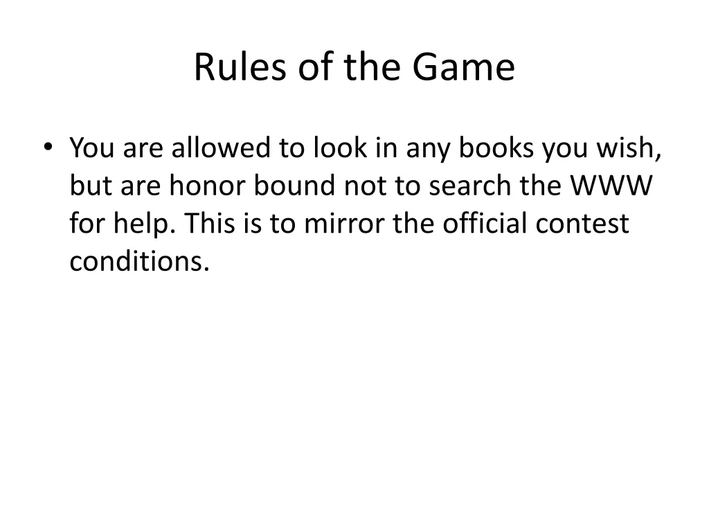 rules of the game 2