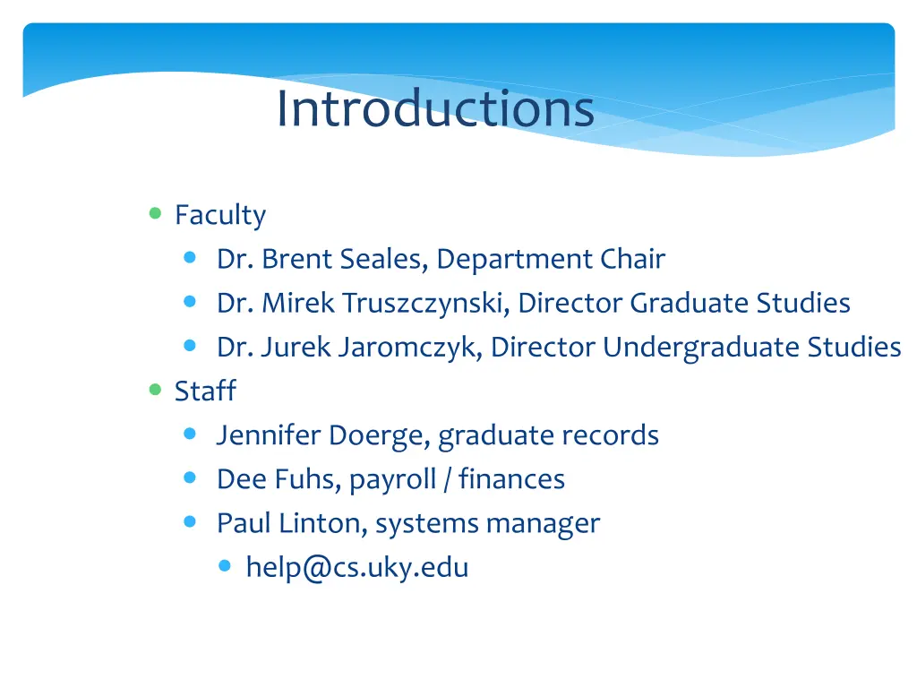 introductions