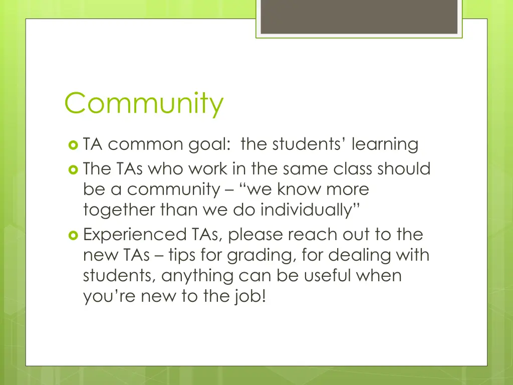 community