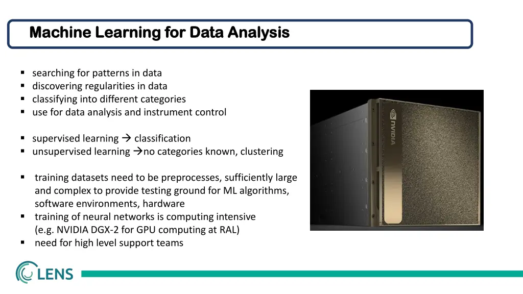machine learning for data analysis machine
