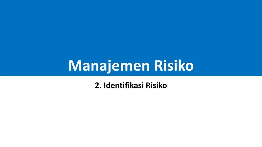 manajemen risiko