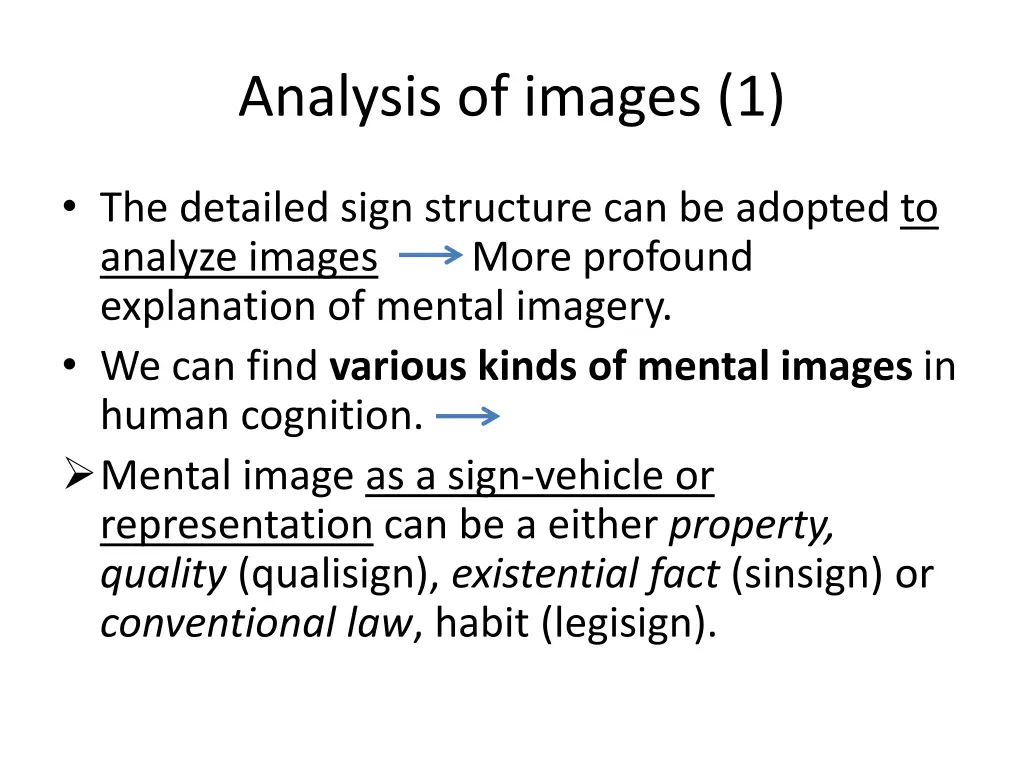 analysis of images 1