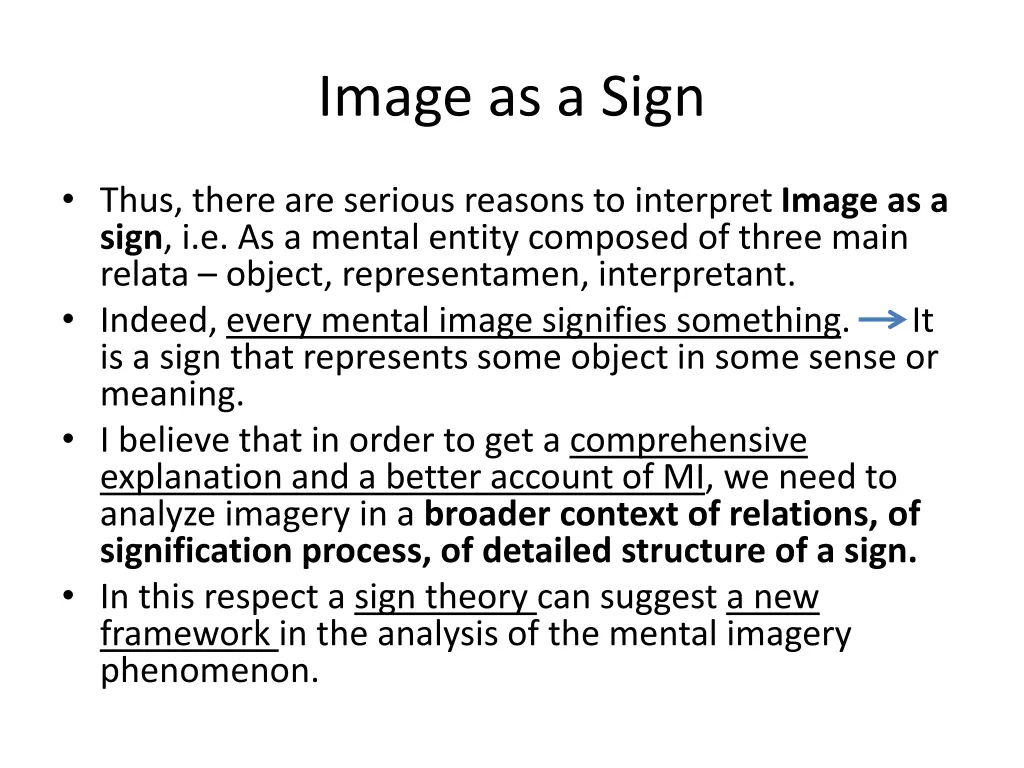 image as a sign