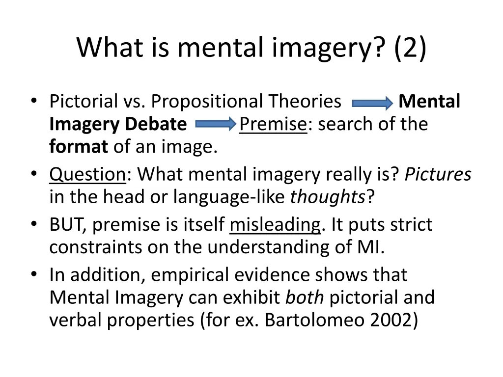 what is mental imagery 2