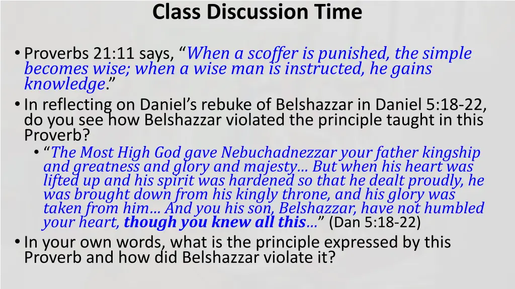 class discussion time 2