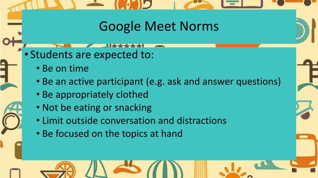 google meet norms