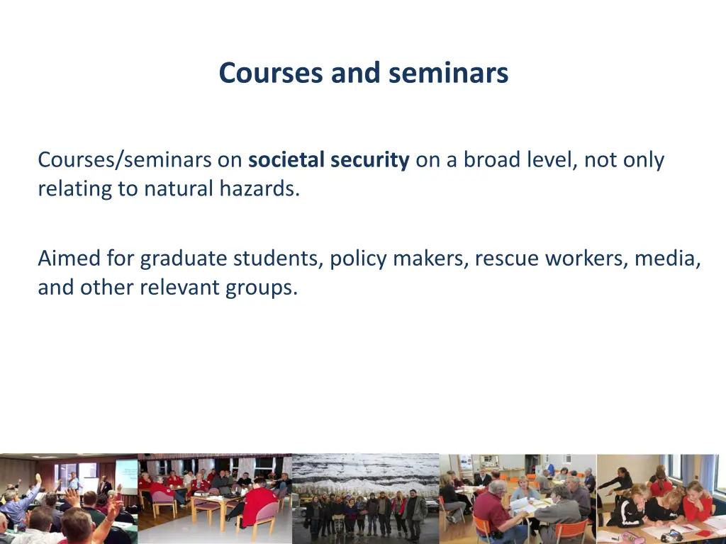 courses and seminars