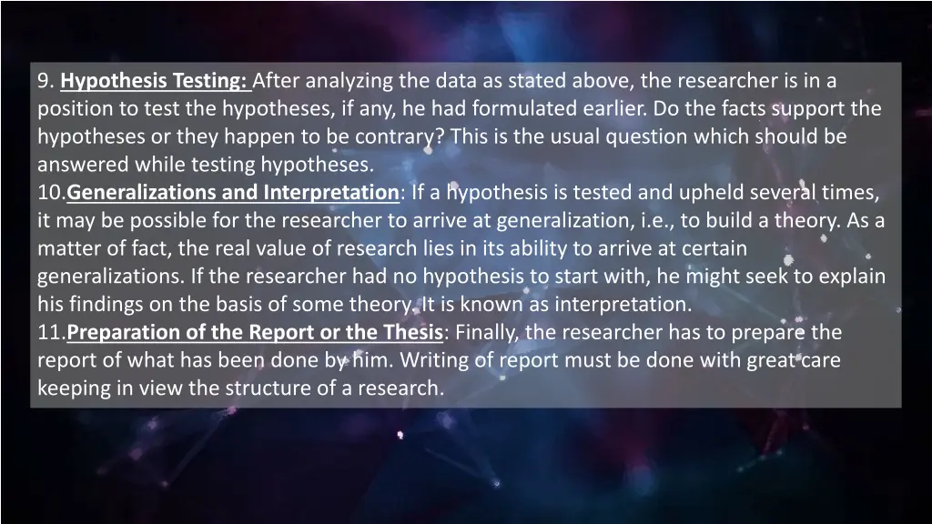9 hypothesis testing after analyzing the data
