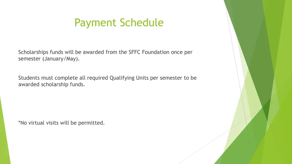 payment schedule
