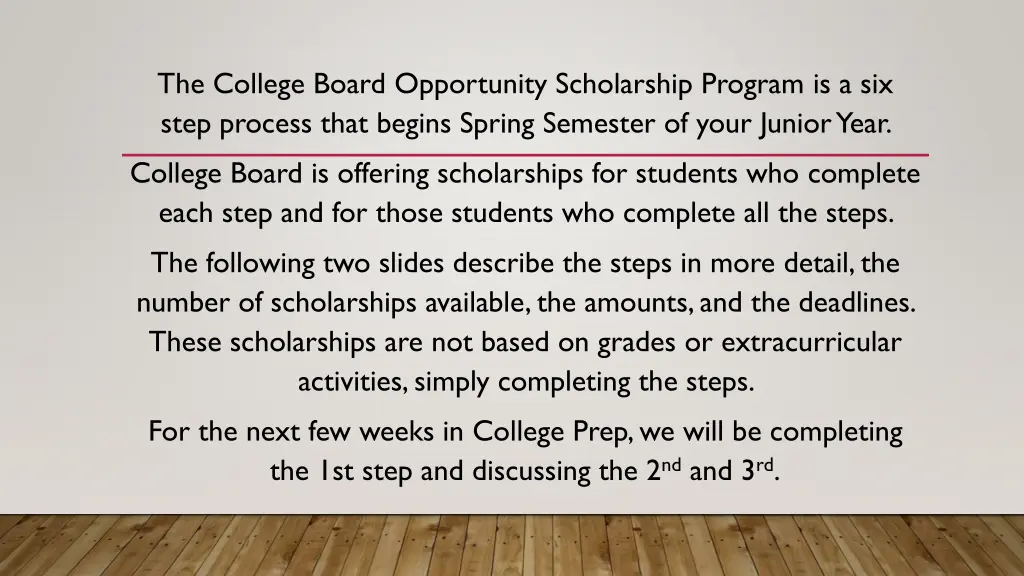 the college board opportunity scholarship program 1