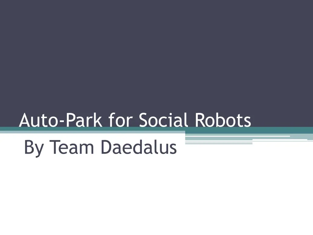 auto park for social robots by team daedalus