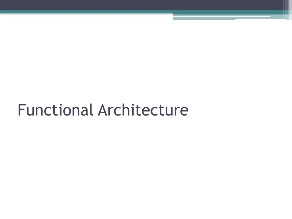 functional architecture