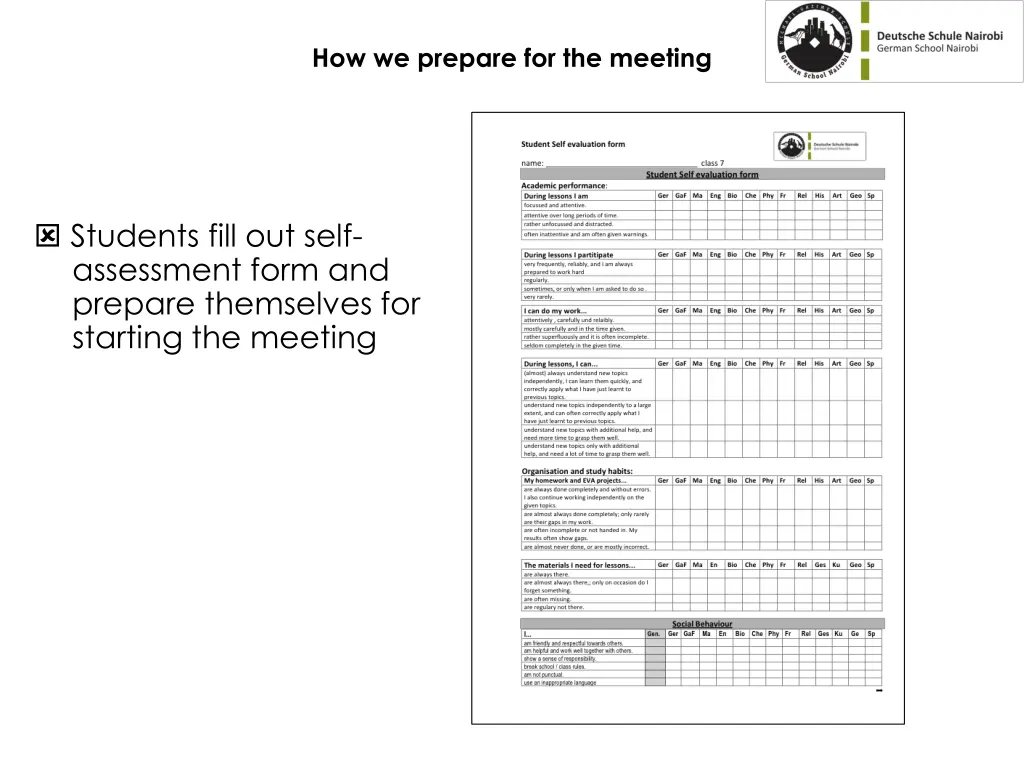 how we prepare for the meeting