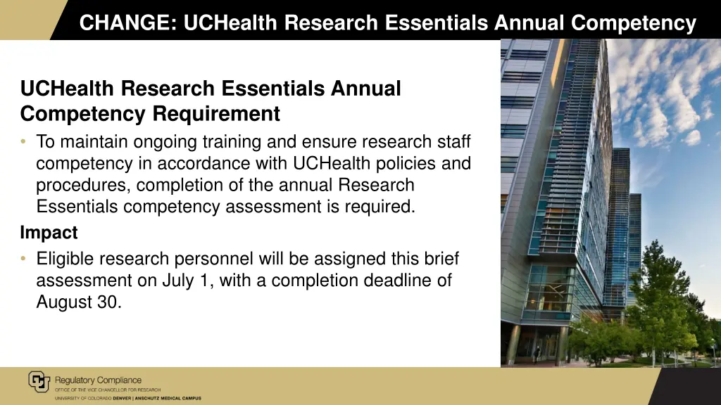 change uchealth research essentials annual