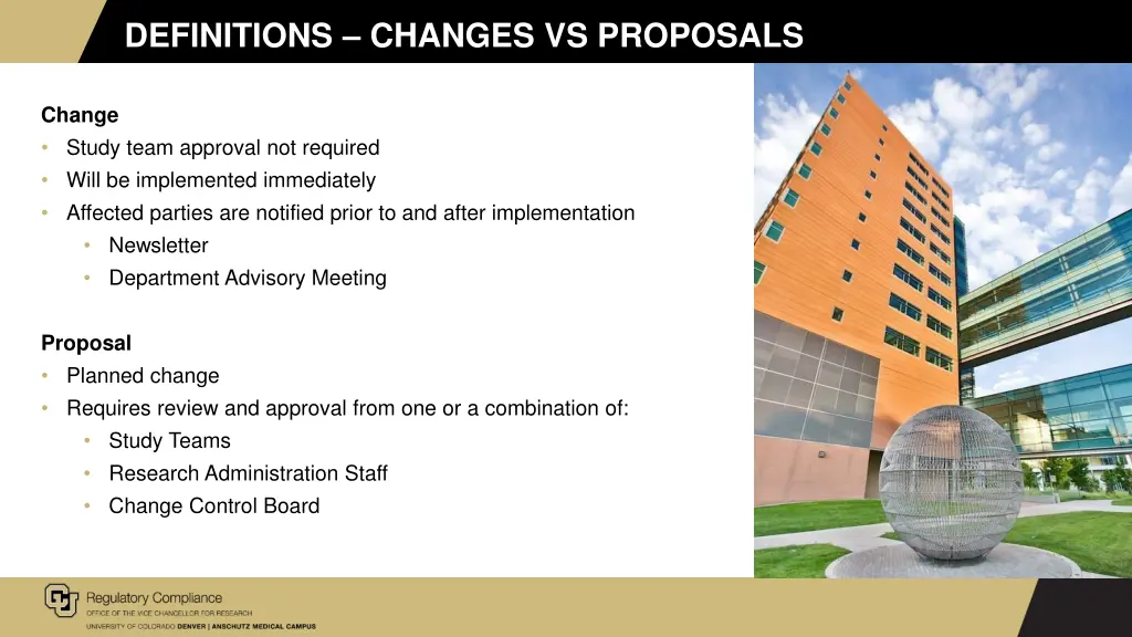definitions changes vs proposals