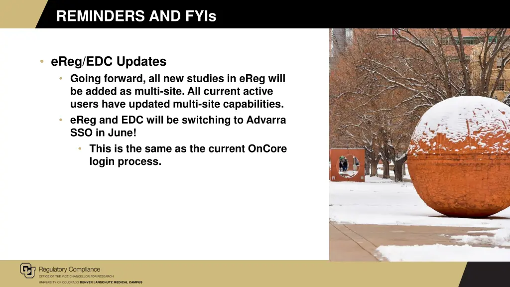 reminders and fyis
