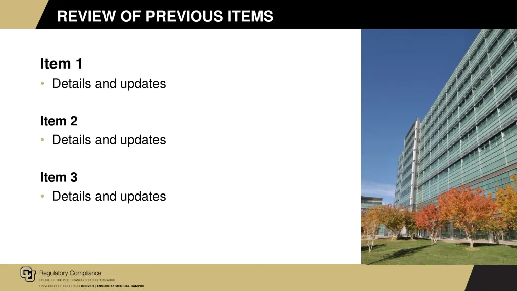 review of previous items 2