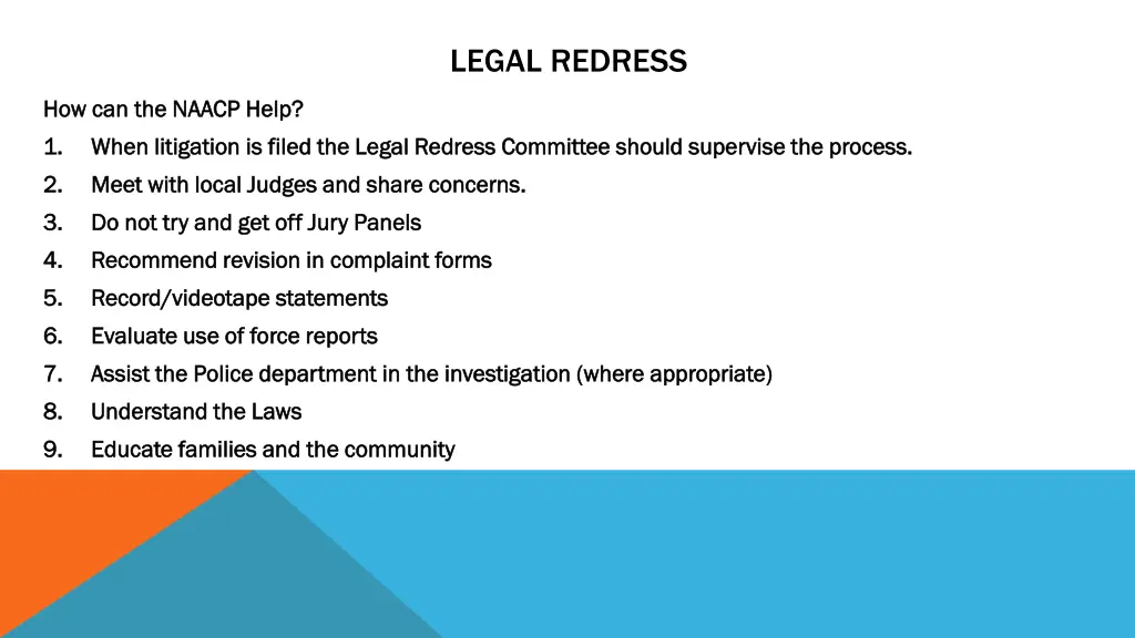 legal redress