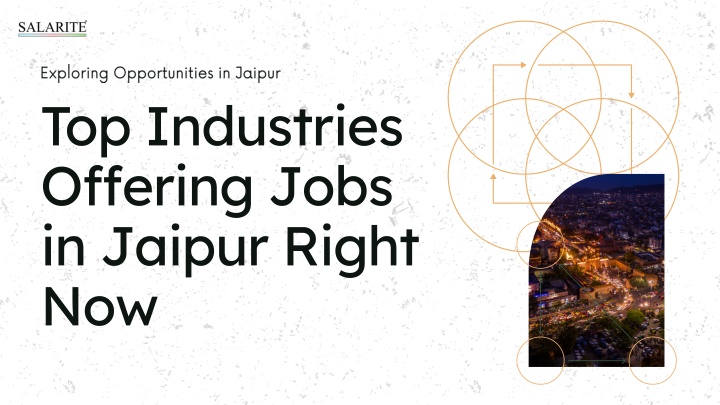top industries offering jobs in jaipur right now
