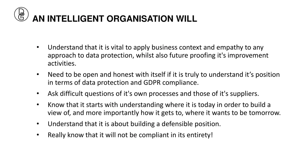 an intelligent organisation will