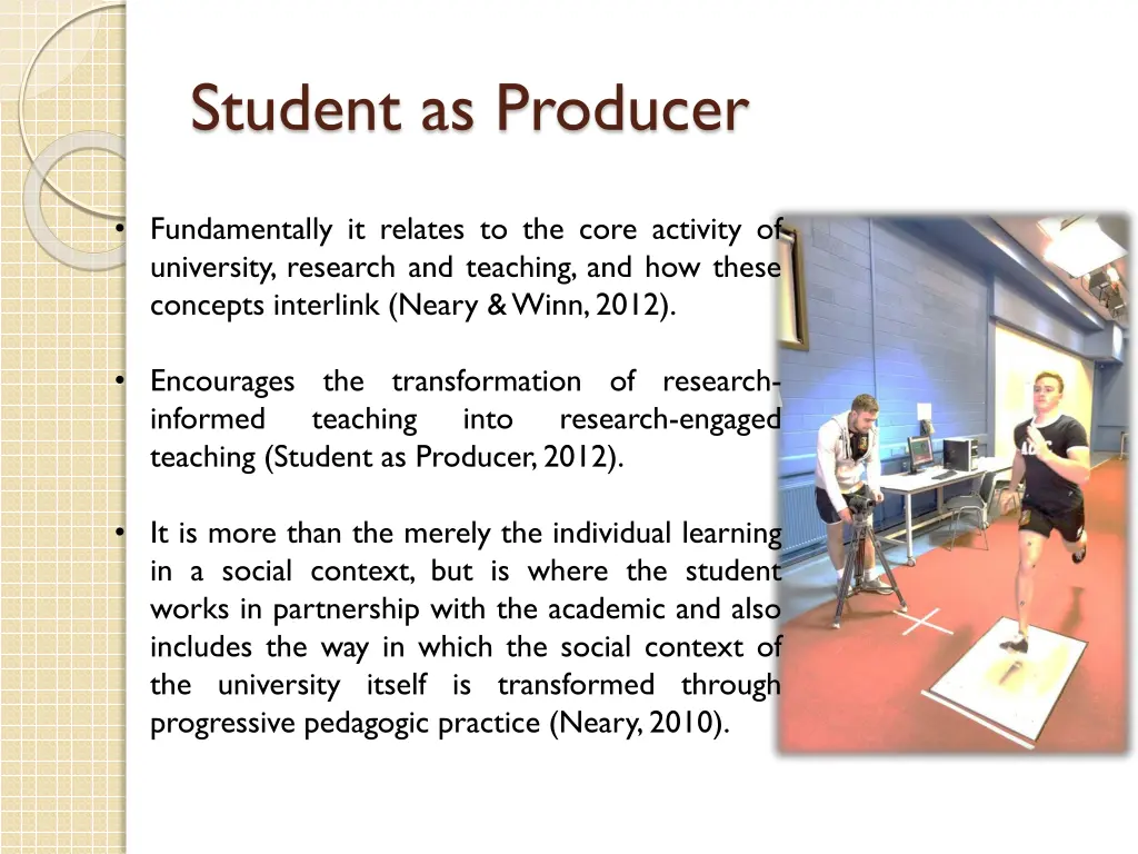 student as producer