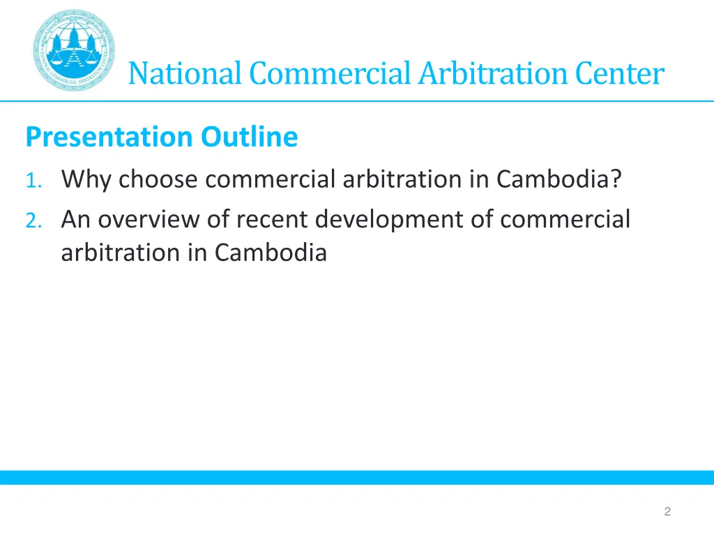national commercial arbitration center 1